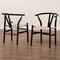 Baxton Studio Paxton Modern Black Finished Wood 2Piece Dining Chair Set 224-2PC-12343-ZORO - alternate 3